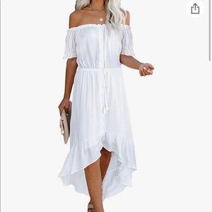 White flowy dress